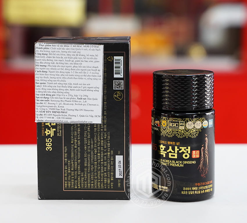 Cao hắc sâm Hàn Quốc 6 năm tuổi lọ 250g