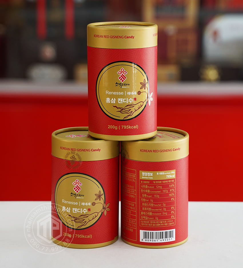 Kẹo hồng sâm Sobaek Hàn Quốc hộp 200g