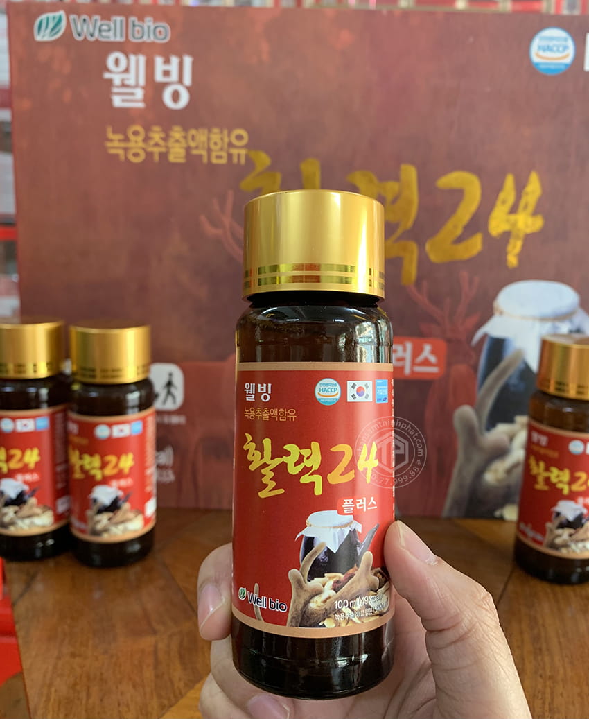 Nước hồng sâm nhung hươu Hàn Quốc 10 chai x 100ml