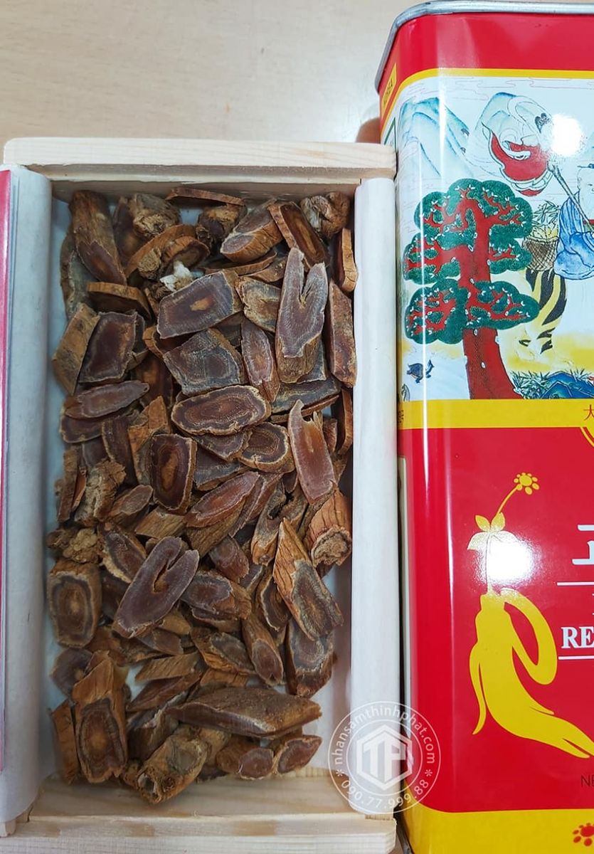 Hồng sâm củ khô 6 năm tuổi 75g hộp thiếc chính hãng Deadong Hàn Quốc