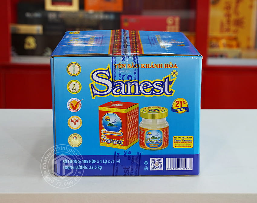 Yến Sào Khánh hòa sanest có đường thùng 105 lọ x 70ml