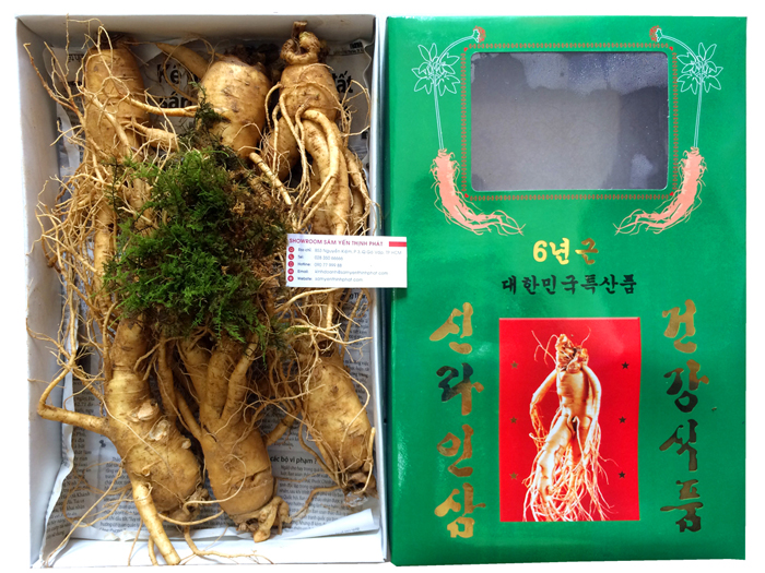 Nhân sâm tươi Hàn Quốc loại 6 củ 1 kg