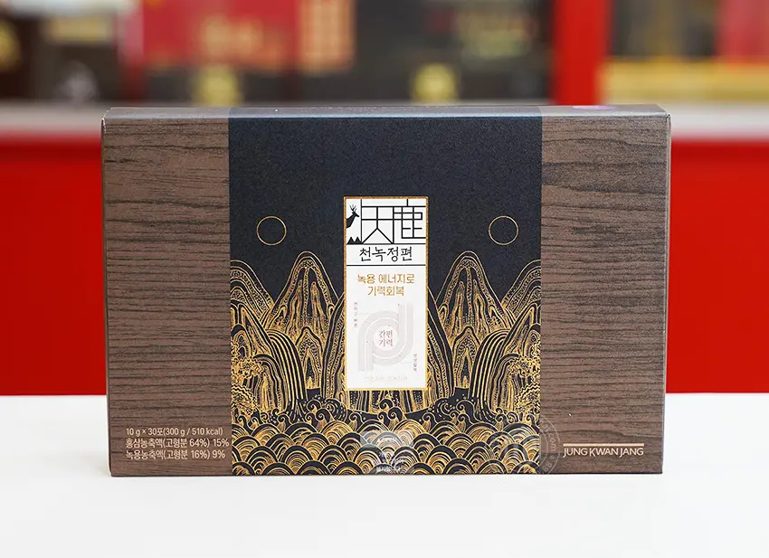Nước sâm nhung hươu cao cấp KGC sâm chính phủ Jung Kwan Jang hộp 30 gói x 10g Nước sâm nhung hươu cao cấp KGC sâm chính phủ Jung Kwan Jang hộp 30 gói x 10g