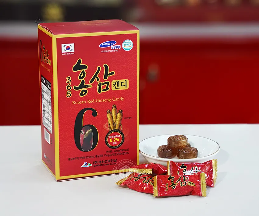 Kẹo hồng sâm Hàn Quốc hộp 200g