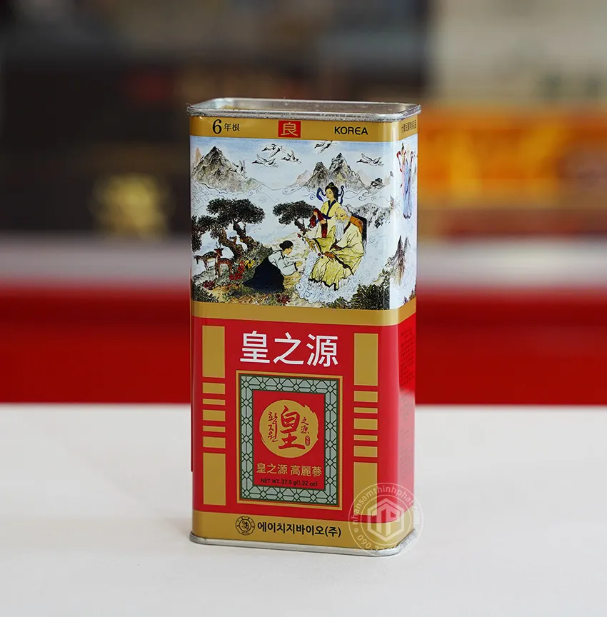 Hồng sâm củ khô hộp thiếc HG Bio 37.5g