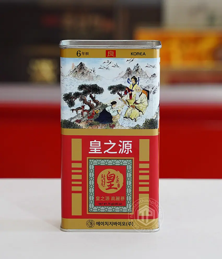 Hồng sâm củ khô hộp thiếc HG Bio 75g