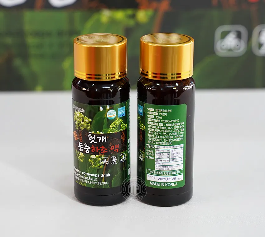 Nước bổ gan thanh lọc cơ thể Jeong Won Hàn Quốc hộp 10 chai x 100 ml