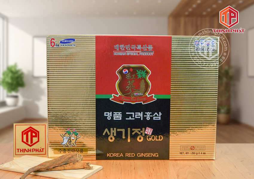 Cao hồng sâm Hàn Quốc GOLD 6 năm tuổi cô đặc hộp 4 lọ x 250g
