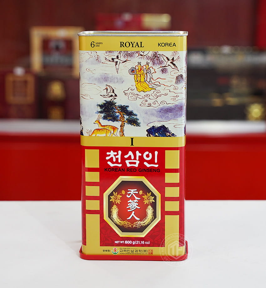 Hồng sâm củ khô hộp thiếc Bio 600g Chính hãng Hàn Quốc