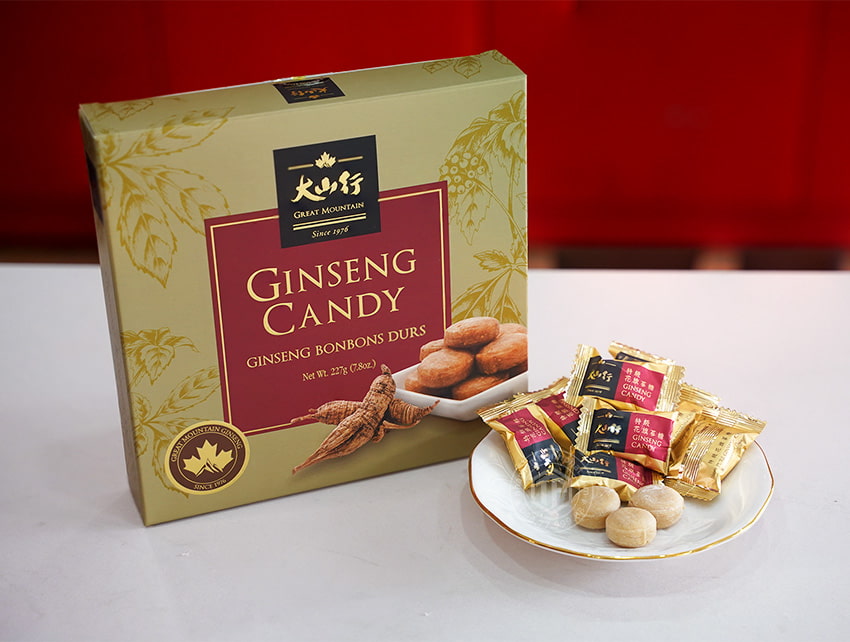 Kẹo nhân sâm cao cấp hộp 227g ít đường Kẹo nhân sâm cao cấp hộp 227g ít đường