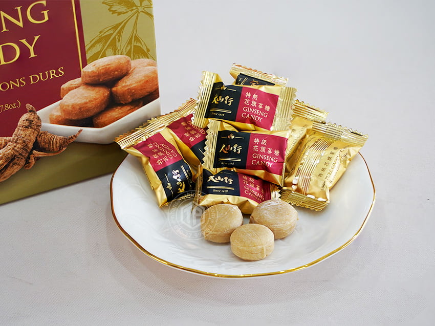 Kẹo nhân sâm cao cấp hộp 227g ít đường Kẹo nhân sâm cao cấp hộp 227g ít đường