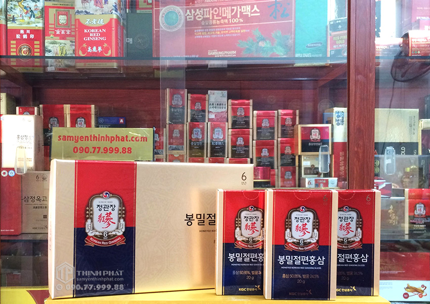 Hồng sâm lát tẩm mật ong KGC cao cấp hộp 6 gói - Cheong Kwan Jang Hồng sâm chính phủ