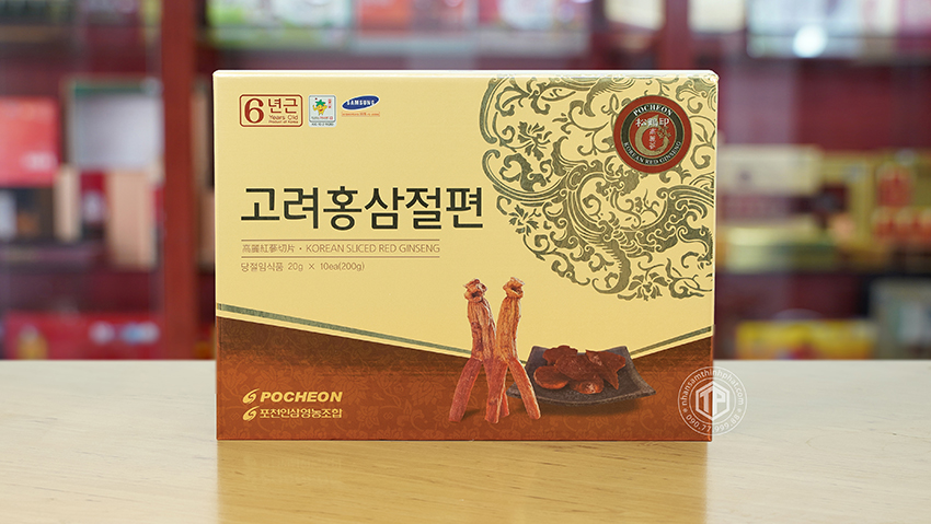 Hồng sâm lát tẩm mật ong sâm Hàn Quốc chính hãng Pocheon hộp 200g