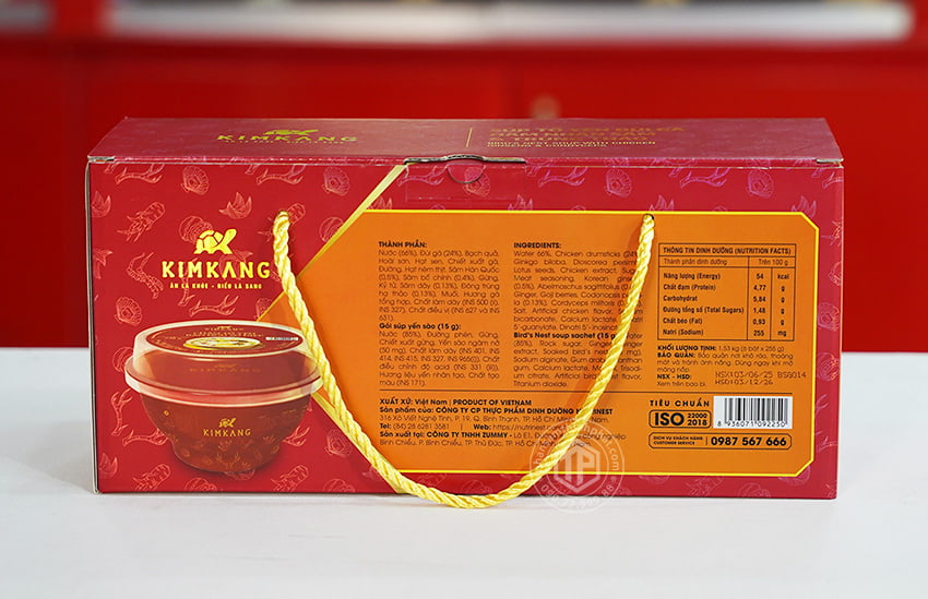 Súp tổ yến đùi gà nhân sâm đông trùng hộp 6 chén x 255g