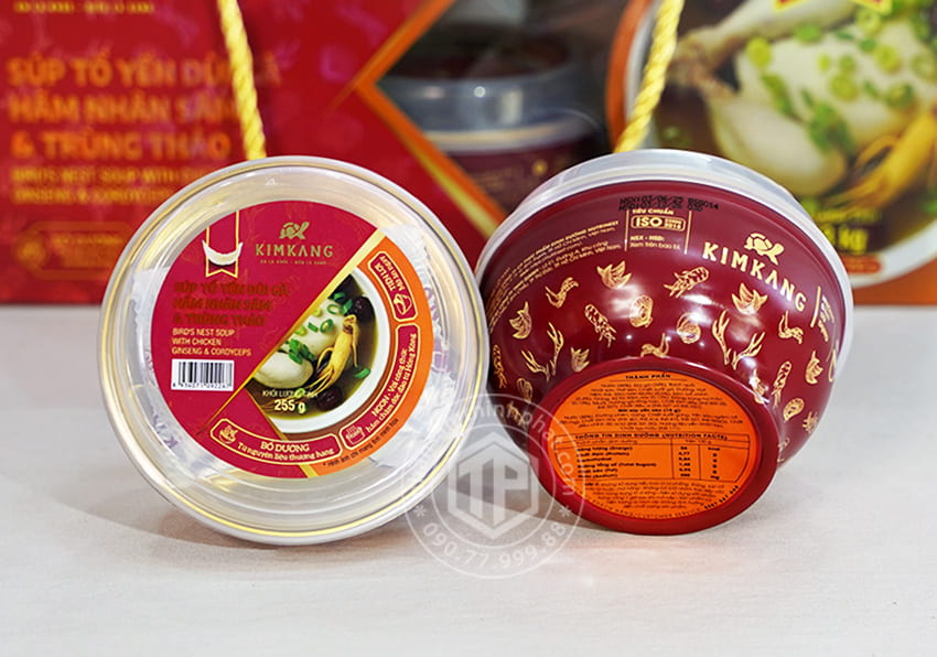 Súp tổ yến đùi gà nhân sâm đông trùng hộp 6 chén x 255g