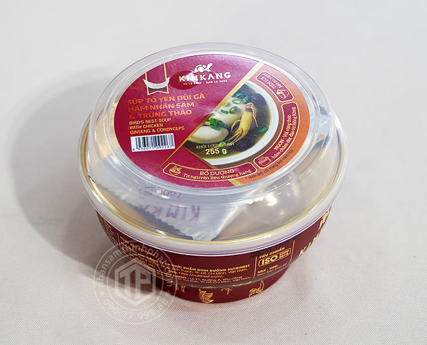 Súp tổ yến đùi gà nhân sâm đông trùng hộp 6 chén x 255g