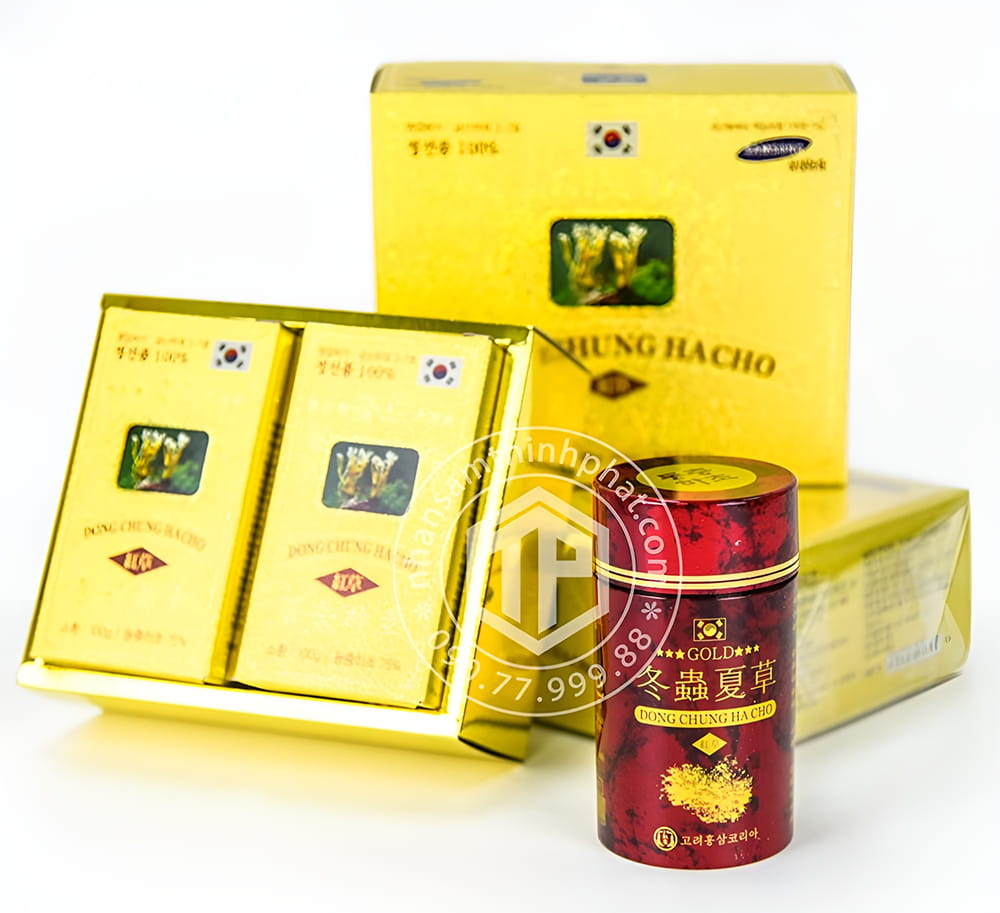Viên đông trùng hạ thảo Hàn Quốc viên nén hộp 2 lọ x 100g