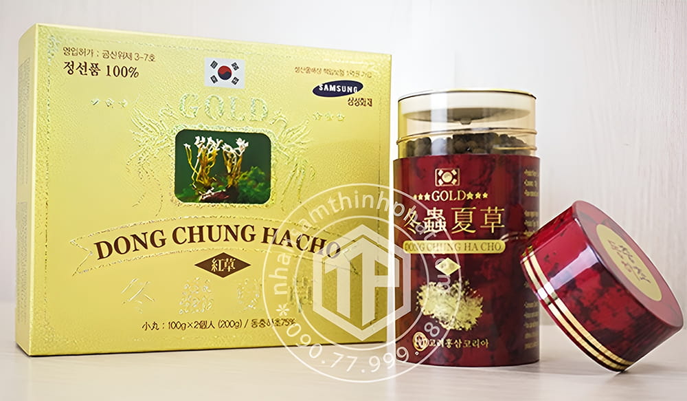 Viên đông trùng hạ thảo Hàn Quốc viên nén hộp 2 lọ x 100g