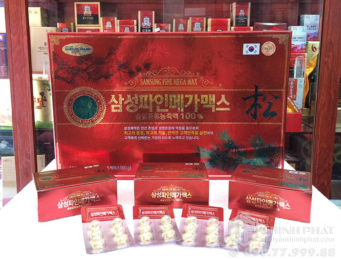 Viên tinh dầu thông đỏ Samsung Pine Mega Max Hàn Quốc cao cấp, Hỗ trợ điều trị mỡ máu hiệu quả