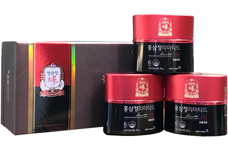 Sâm cao cấp KGC-Cao địa sâm Chính phủ tinh chất cao hồng sâm Cheong Kwan Jang KGC thượng hạng hộp quà tặng 3 lọ x 100g